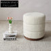 Chic Modern Plush Velvet Round Ottoman Stool