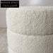Chic Modern Plush Velvet Round Ottoman Stool