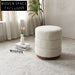 Chic Modern Plush Velvet Round Ottoman Stool
