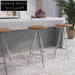 Chic Modern PU Leather Bar Stool with Metal Legs and Footrest