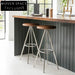 Chic Modern PU Leather Bar Stool with Metal Legs and Footrest