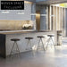 Chic Modern PU Leather Bar Stool with Metal Legs and Footrest