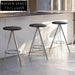 Chic Modern PU Leather Bar Stool with Metal Legs and Footrest
