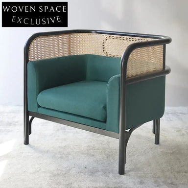 Chic Modern Rattan and Solid Wood Living Room Sofa Collection