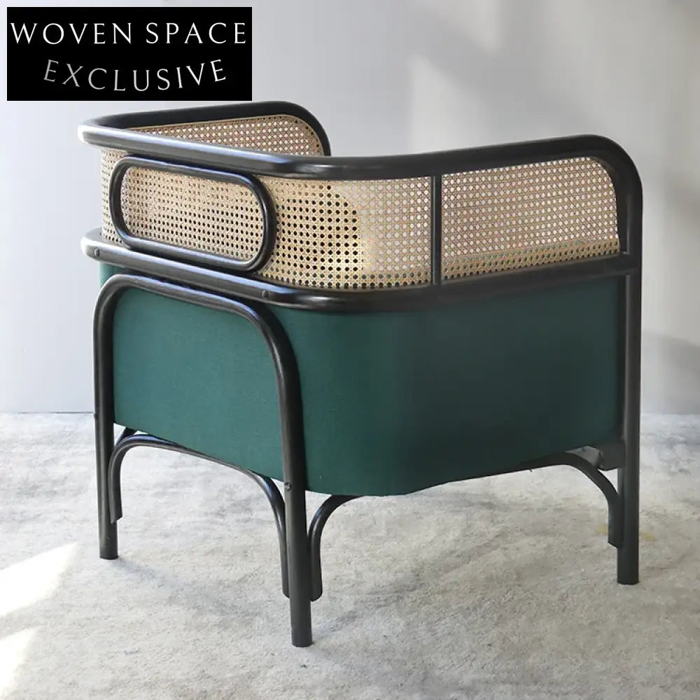 Chic Modern Rattan and Solid Wood Living Room Sofa Collection