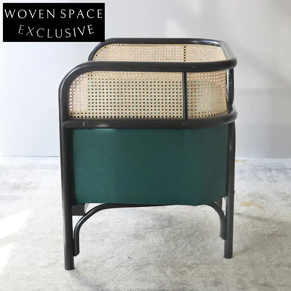 Chic Modern Rattan and Solid Wood Living Room Sofa Collection