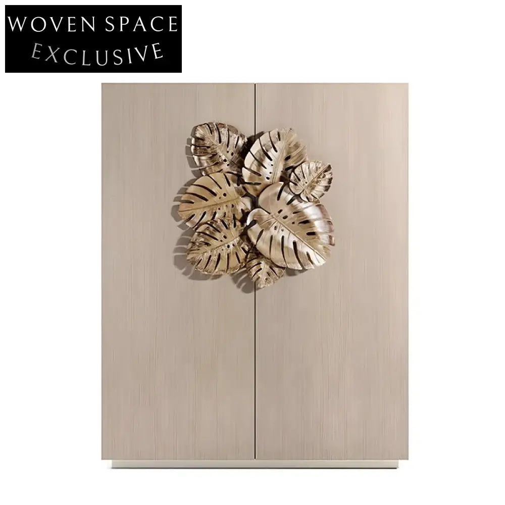 Chic Modern Solid Wood Console Cabinet for Living Room Hallway Wine Storage Sideboard