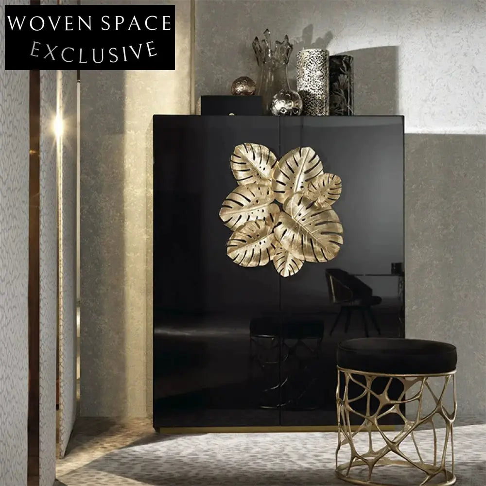 Chic Modern Solid Wood Console Cabinet for Living Room Hallway Wine Storage Sideboard