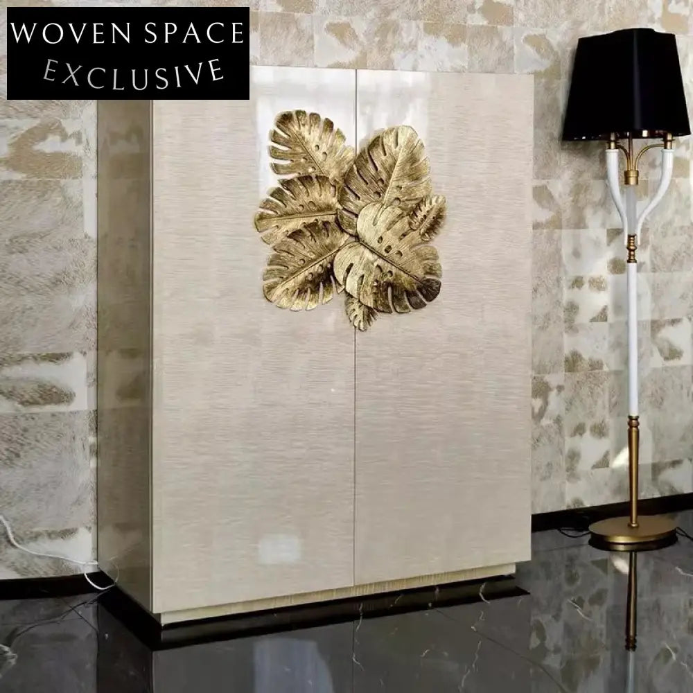 Chic Modern Solid Wood Console Cabinet for Living Room Hallway Wine Storage Sideboard