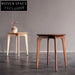 Chic Modern Solid Wood Round Side Table for Living Room Sofa Bedside