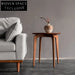 Chic Modern Solid Wood Round Side Table for Living Room Sofa Bedside