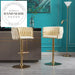 Chic Modern Velvet Upholstered Swivel Counter Height Bar Stool