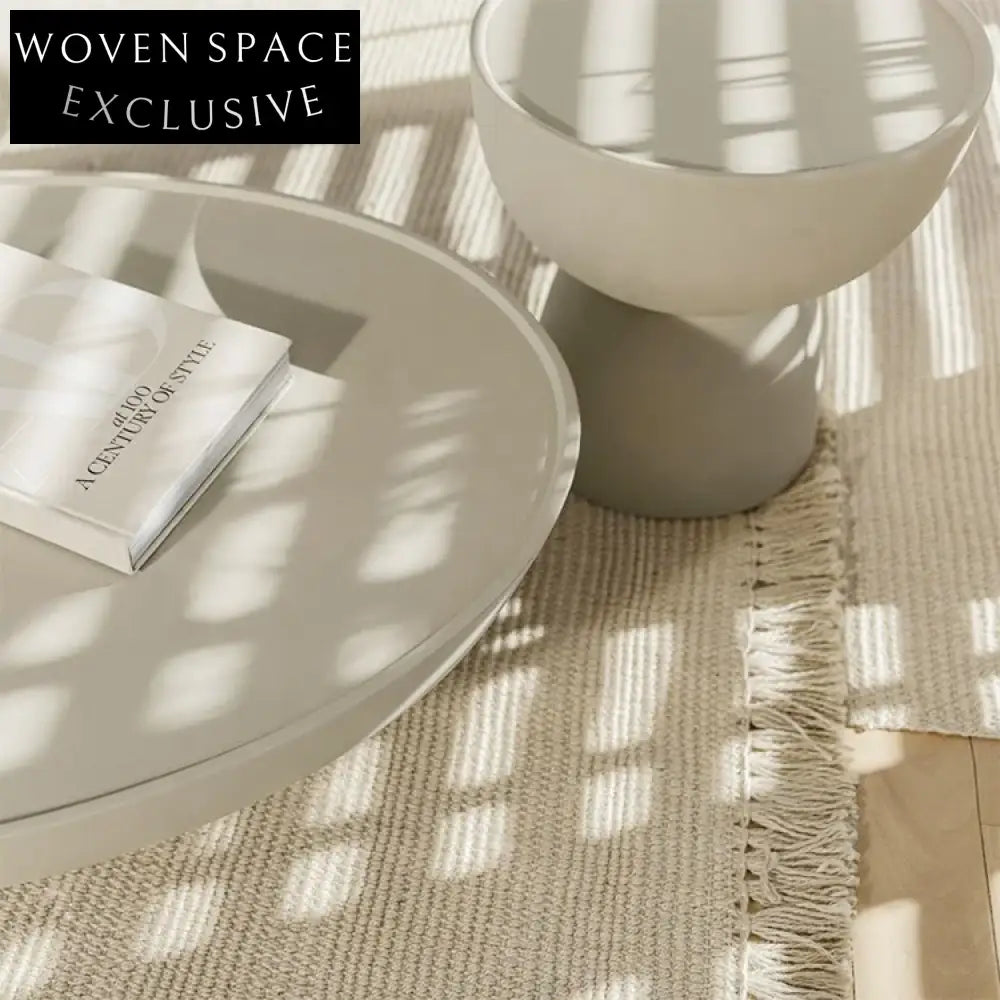 Chic Modern White Concrete Fiberglass Round Oval Living Room Coffee Table