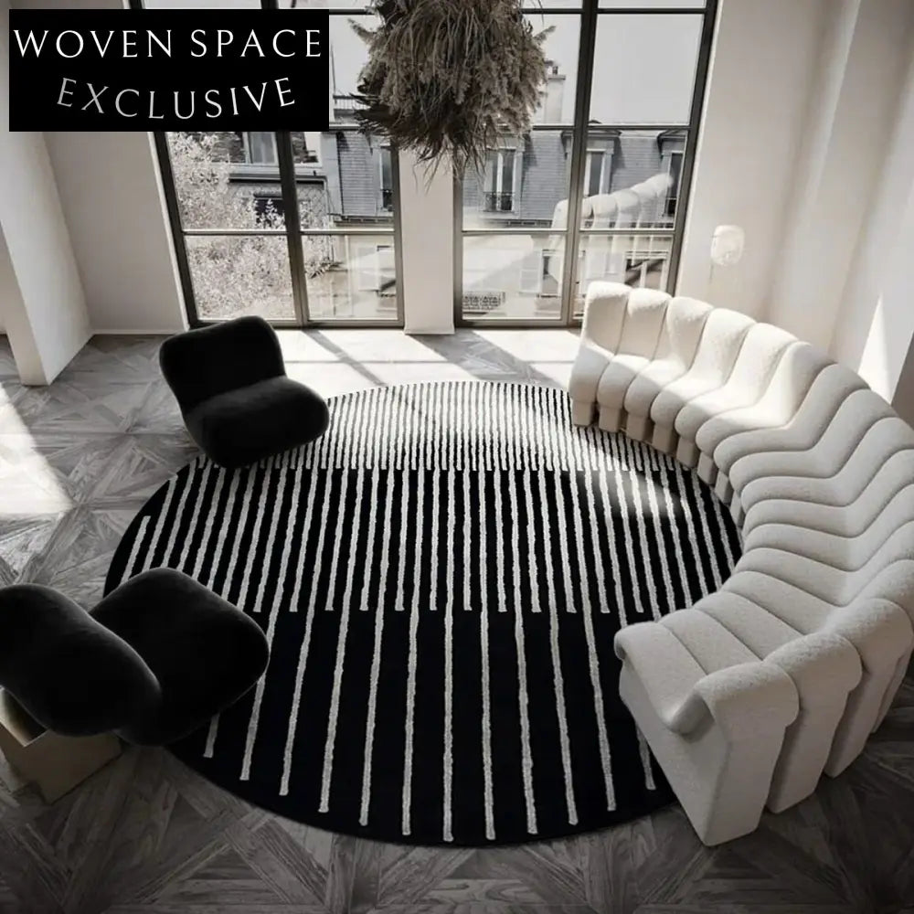 Chic Modern Wool Area Rug with Geometric Puzzle Design