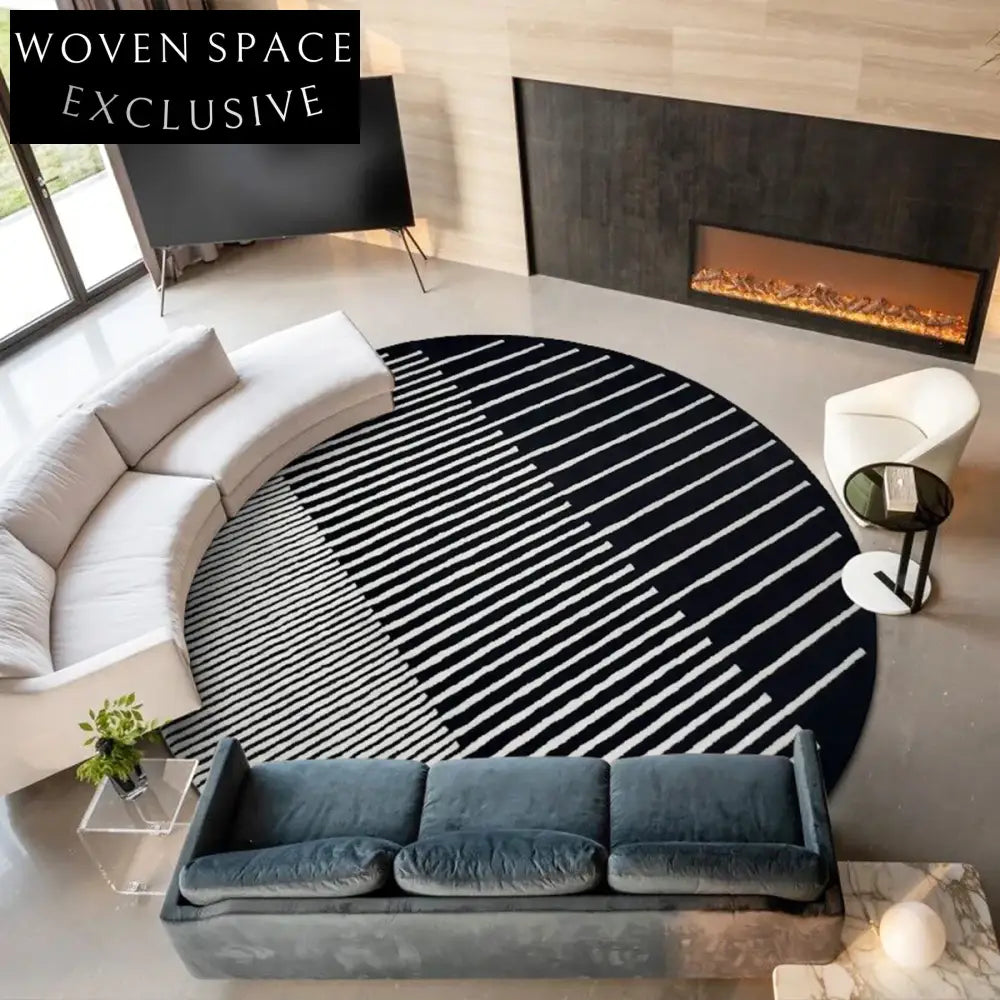 Chic Modern Wool Area Rug with Geometric Puzzle Design