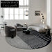 Chic Modern Wool Area Rug with Geometric Puzzle Design