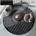 Chic Modern Wool Area Rug with Geometric Puzzle Design