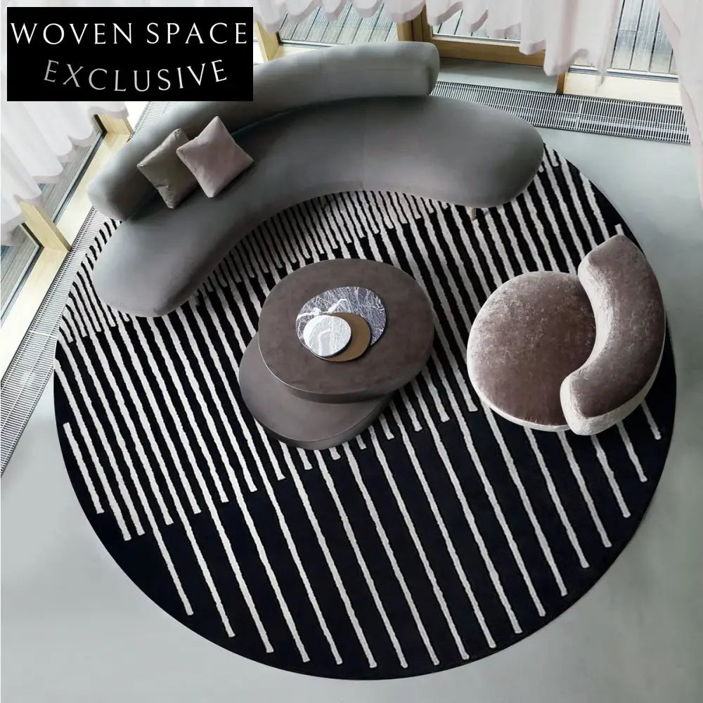 Chic Modern Wool Area Rug with Geometric Puzzle Design