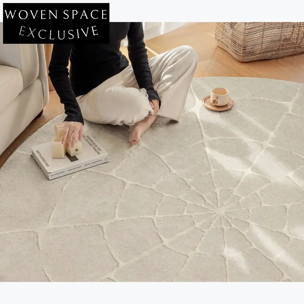 Chic Multi-Color Stripe Hand-Tufted Wool Round Area Rug for Modern Living Room Decor