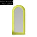 Chic Nordic Arch Full-Length Floor Mirror with Green Wood Edge