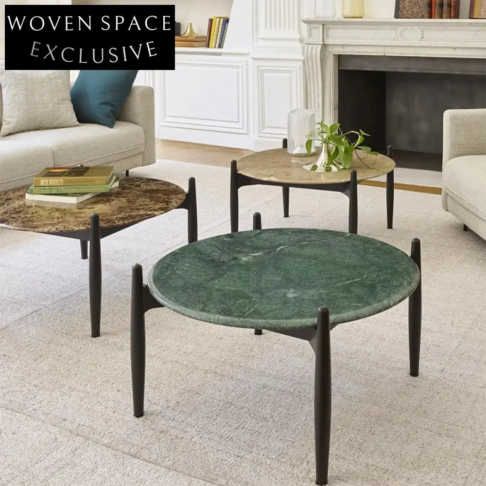 Chic Nordic Marble Top Coffee Table with Modern Wood Base for Living Spaces