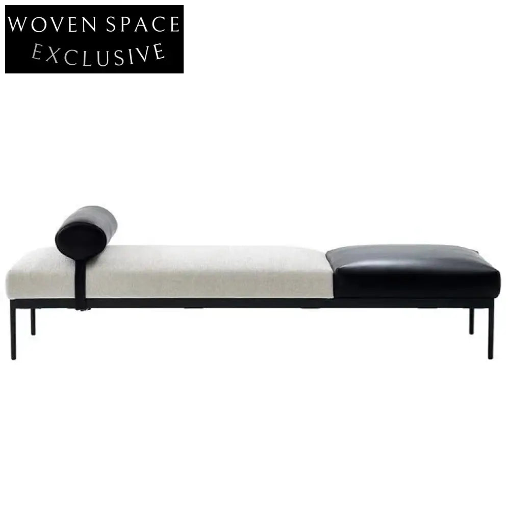 Chic Nordic Minimalist Fabric Bed Stool with Metal Legs, Versatile Sofa Bench