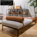 Chic Nordic Minimalist Fabric Bed Stool with Metal Legs, Versatile Sofa Bench