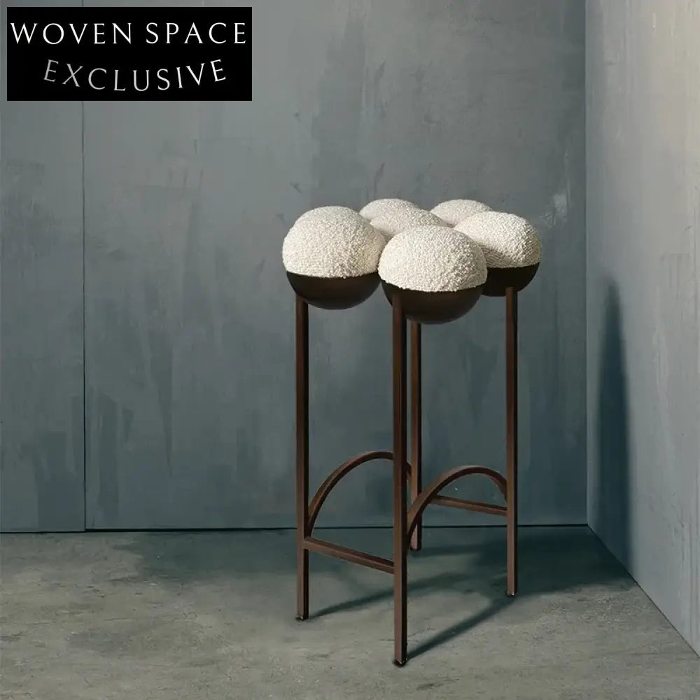 Chic Nordic Minimalist Metal Base Leisure Bar Stool for Modern Homes