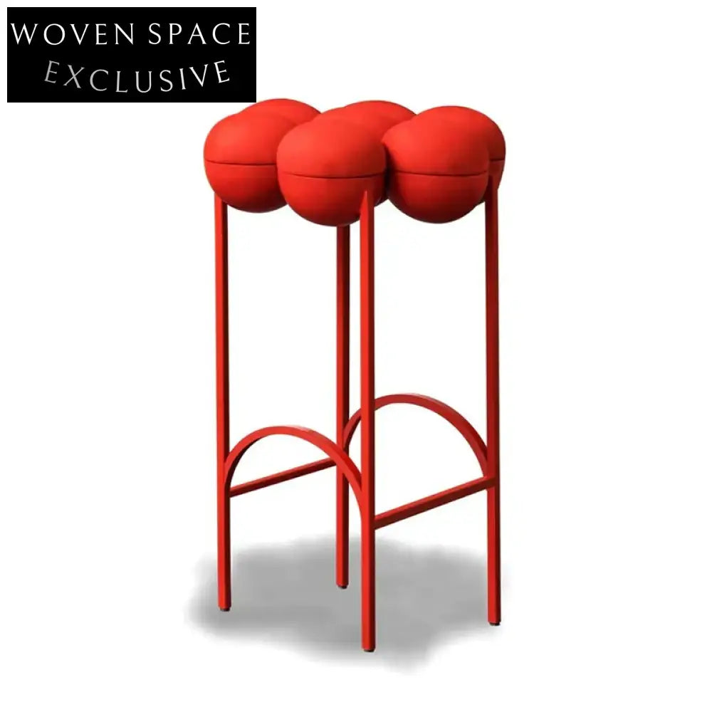 Chic Nordic Minimalist Metal Base Leisure Bar Stool for Modern Homes