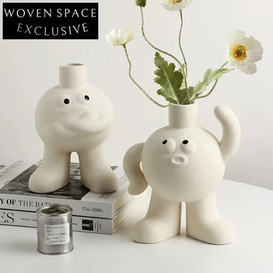 Chic Nordic Modern Ceramic Flower Vases - Rustic Decorative Home Art Vases