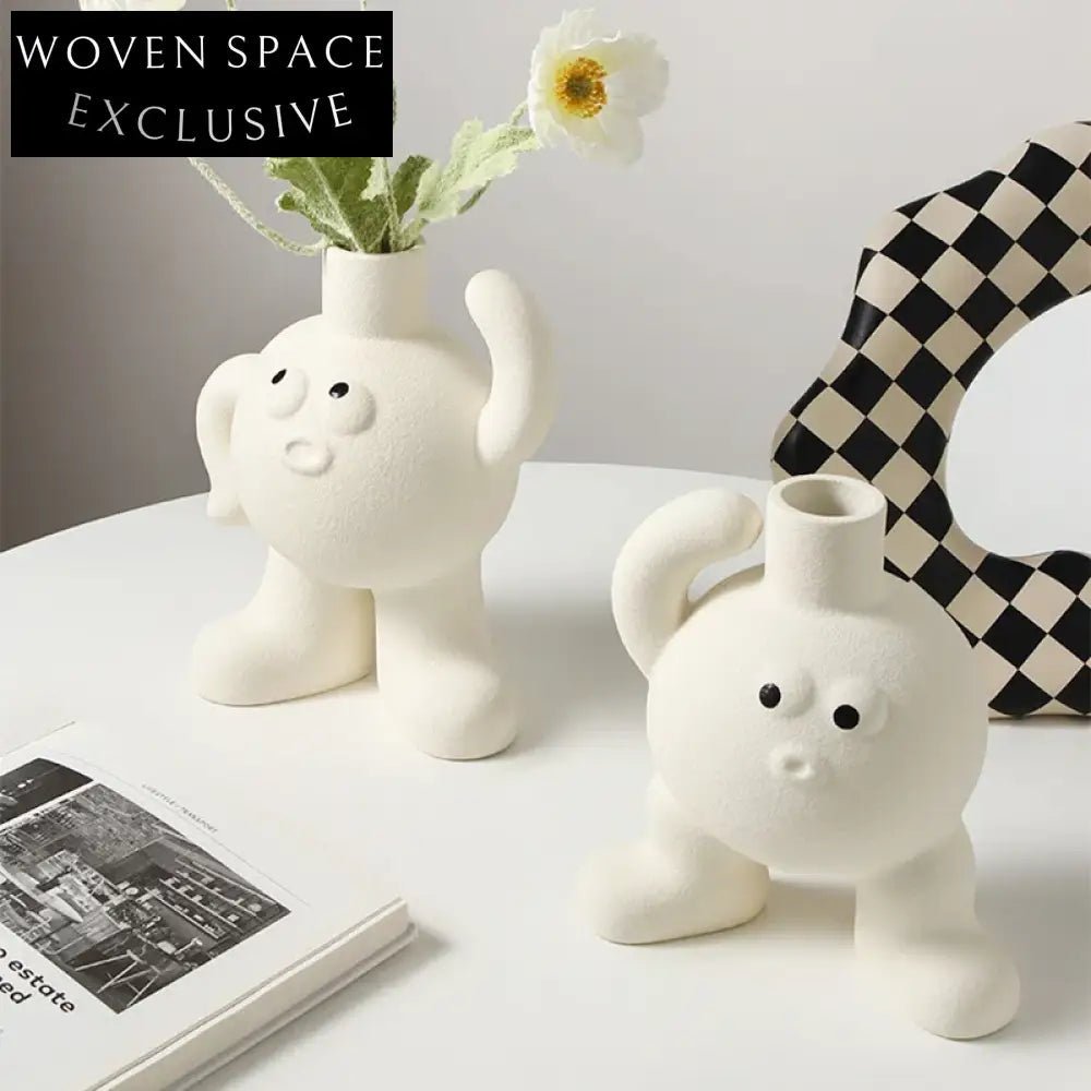 Chic Nordic Modern Ceramic Flower Vases - Rustic Decorative Home Art Vases