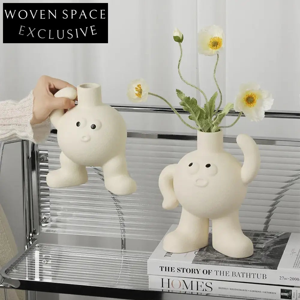 Chic Nordic Modern Ceramic Flower Vases - Rustic Decorative Home Art Vases