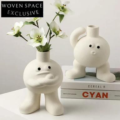 Chic Nordic Modern Ceramic Flower Vases - Rustic Decorative Home Art Vases
