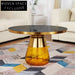 Chic Nordic Modern Glass Metal Coffee Table Set for Living Room