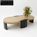 Chic Nordic Modern Peanut-Shaped MDF Living Room Center Coffee Table