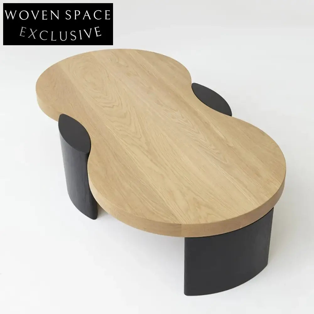 Chic Nordic Modern Peanut-Shaped MDF Living Room Center Coffee Table
