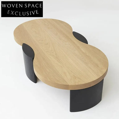 Chic Nordic Modern Peanut-Shaped MDF Living Room Center Coffee Table