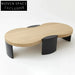 Chic Nordic Modern Peanut-Shaped MDF Living Room Center Coffee Table