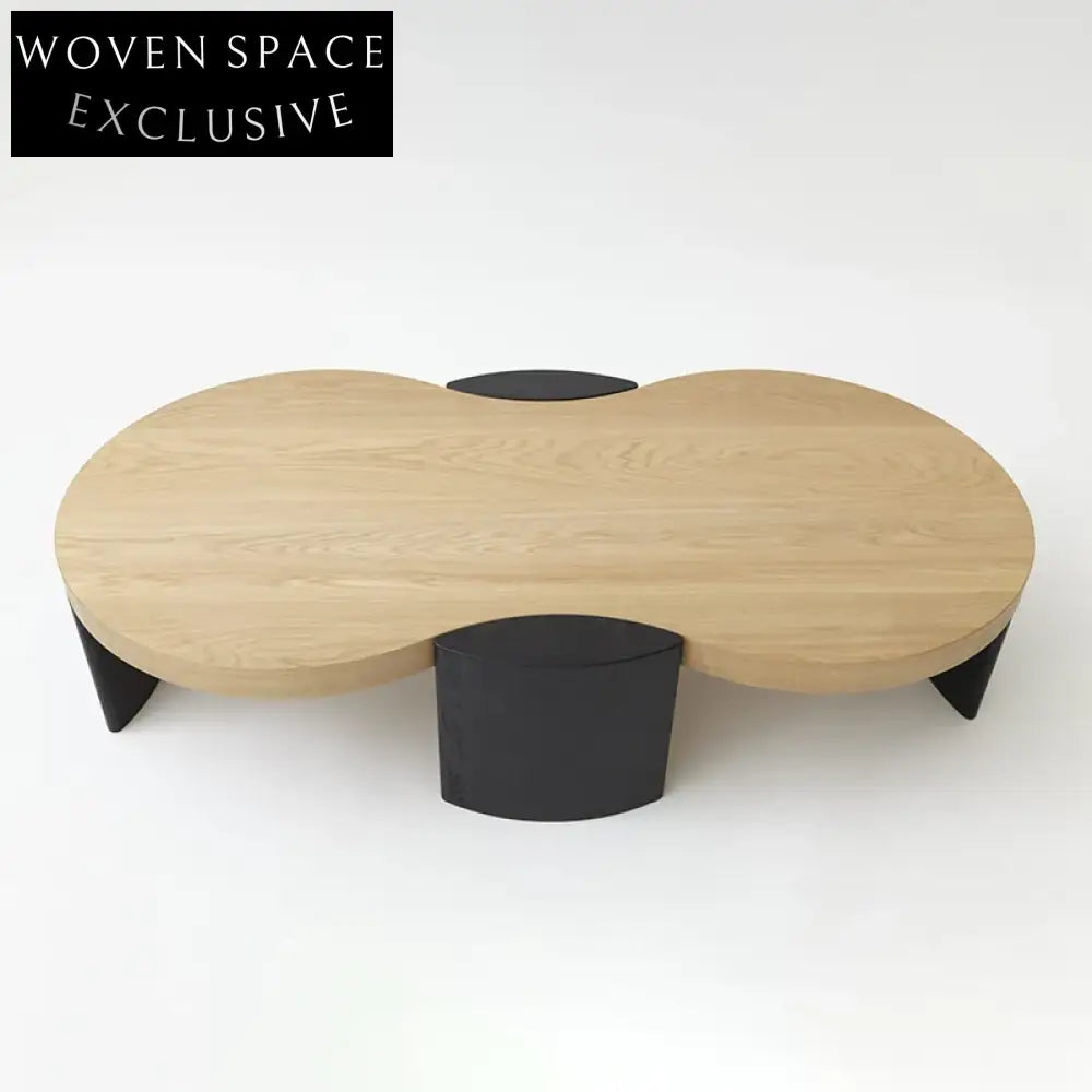 Chic Nordic Modern Peanut-Shaped MDF Living Room Center Coffee Table