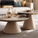 Chic Nordic Modern Round Sintered Stone Nesting Coffee Table Set
