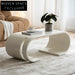 Chic Nordic Plywood White Coffee Table for Modern Living Room Spaces