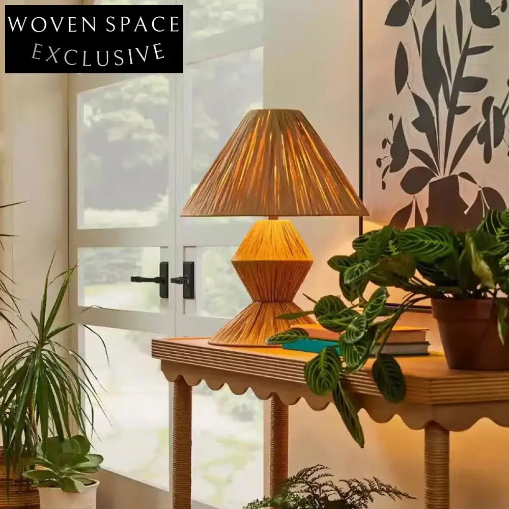 Chic Nordic Rattan Floor Lamp, Contemporary Design for Living Room Cafe Decor