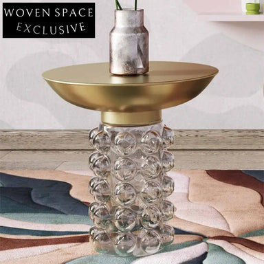 Chic Nordic Round Gold Stainless Steel Glass Top Living Room Coffee Table