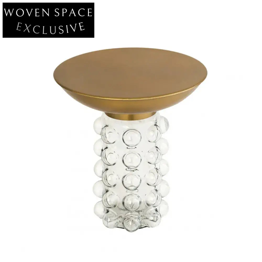 Chic Nordic Round Gold Stainless Steel Glass Top Living Room Coffee Table