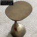 Chic Nordic Round Golden Metal Fiberglass Top Coffee Table for Living Room