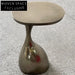 Chic Nordic Round Golden Metal Fiberglass Top Coffee Table for Living Room