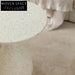 Chic Nordic Round Magnesium Oxide Marble Top Side Coffee Table