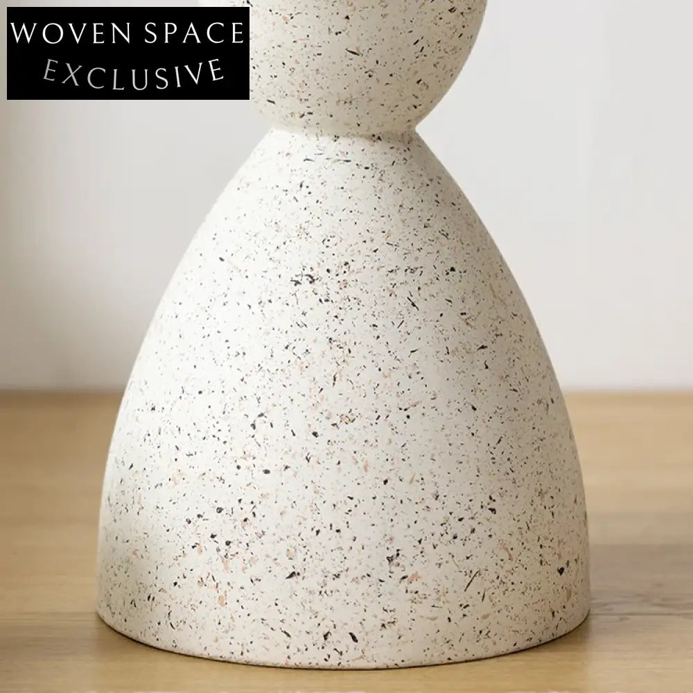 Chic Nordic Round Magnesium Oxide Marble Top Side Coffee Table