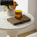 Chic Nordic Round Magnesium Oxide Marble Top Side Coffee Table