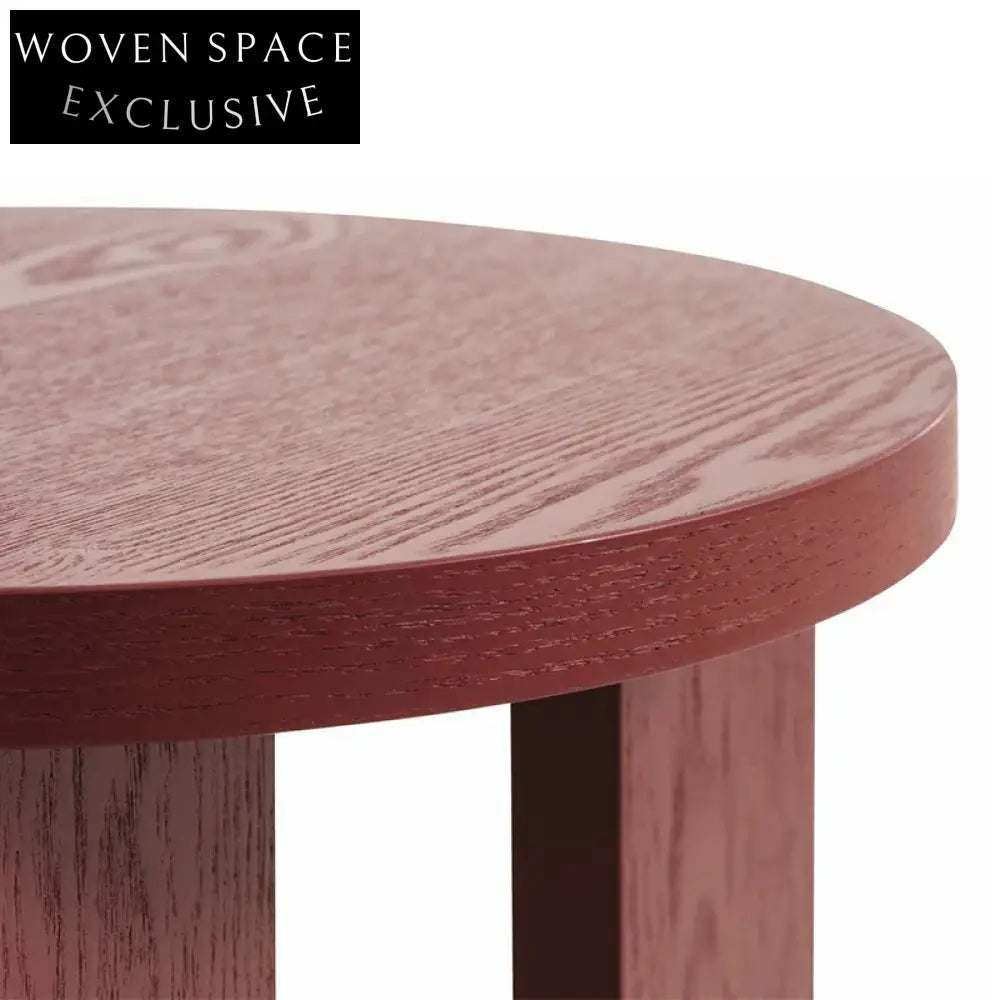 Chic Nordic Round Wood Side Table for Living Room, Bedroom Coffee Table